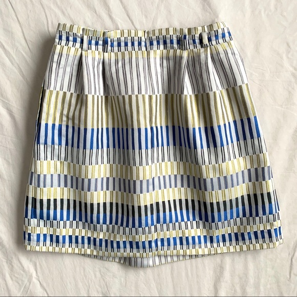 Massimo Dutti Pleated Striped Mini Skirt - Picture 10 of 13